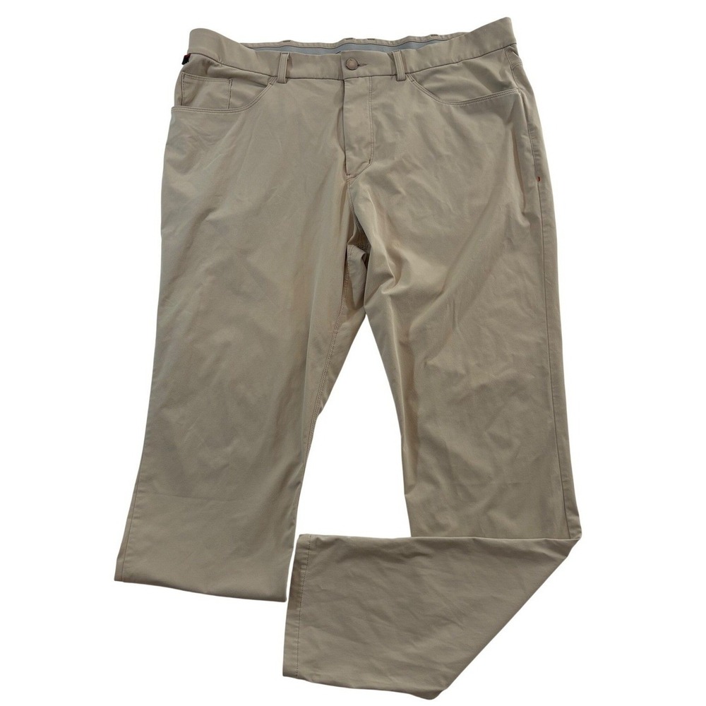 KJUS Men Iver 5-Pocket‎ Pants Mens 38x32 Tan Khaki Tailored Fit Golf Trousers